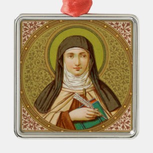 St. Teresa of Avila (SNV 27) Premium Square Metal Ornament