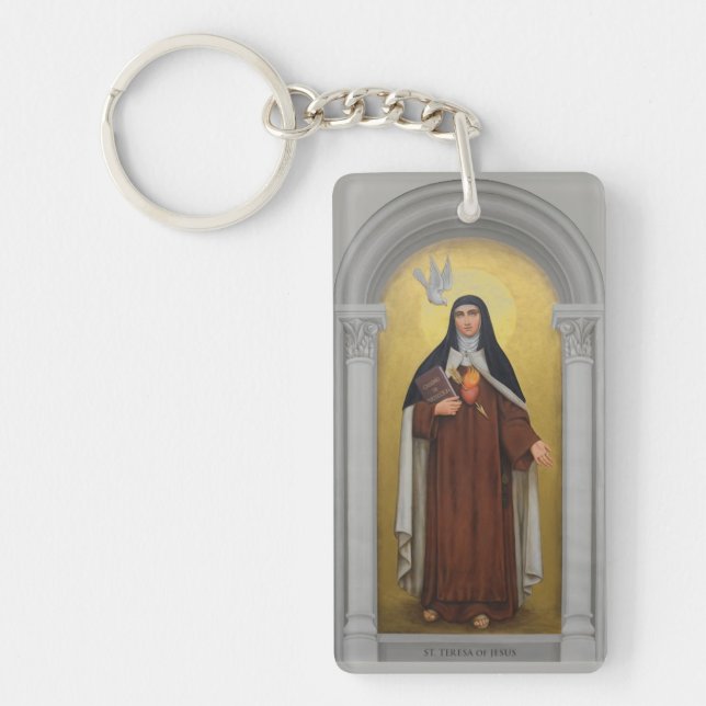 St. Teresa of Avila Teresa of Jesus Prayer Keychain (Front)