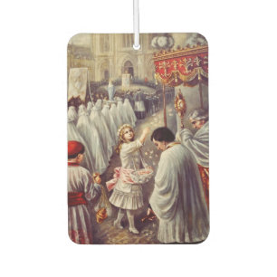 St. Teresa throws flowers to the Blessed Sacrament Air Freshener