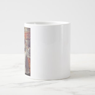 St. Teresa throws flowers to the Blessed Sacrament Large Coffee Mug