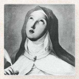 St. Theresa of Avila Glass Coaster