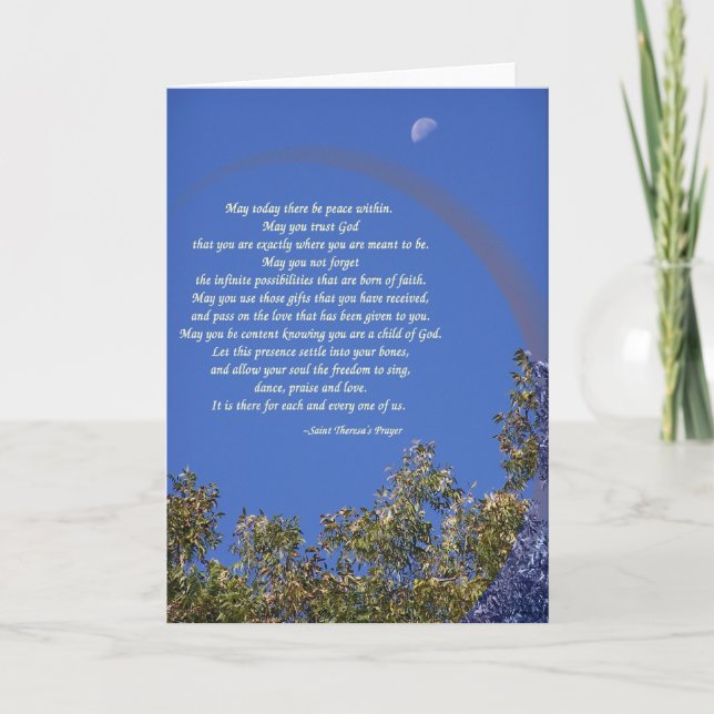 St Theresa's Prayer Card (Front)