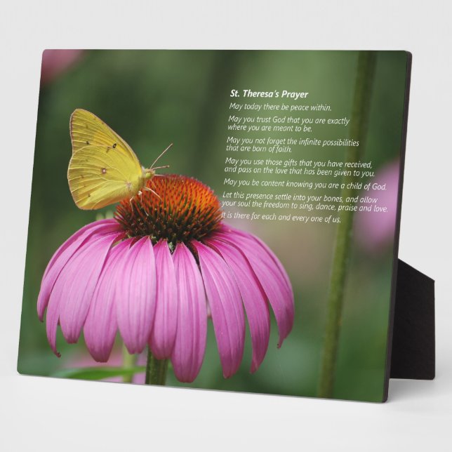 St Theresa's Prayer - plaque (Side)