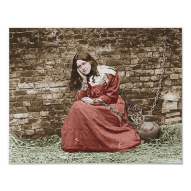 ST THERESE AS JOAN OF ARC.COLORIZED PHOTO PRINT (Front)