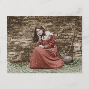 ST THERESE AS JOAN OF ARC.COLORIZED POSTCARD