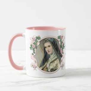 St Therese carmélite religieuse rose floral Mug