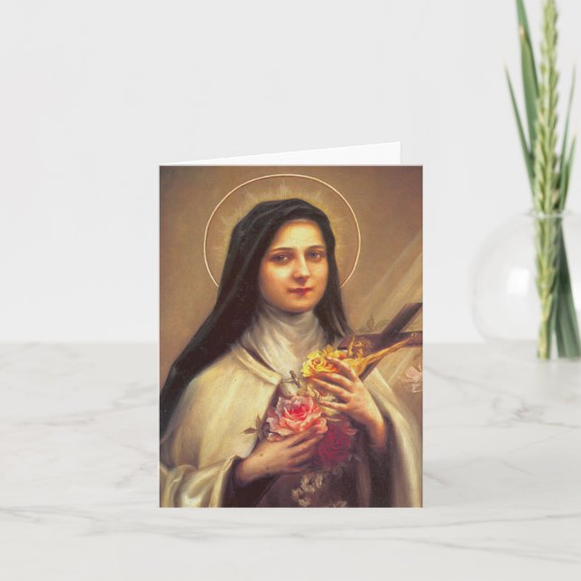 St. Therese Catholic Religious Nun Carmelite Card (Front)