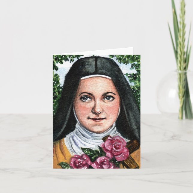 St Therese de Lisieux Note Card (Front)