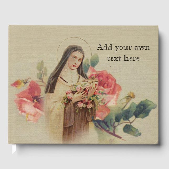 St. Therese Enfant Jésus Rose Livre d'invité (Recto)