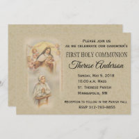 St. Therese First Holy Communion Invitations