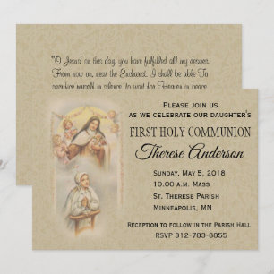 St. Therese First Holy Communion Invitations