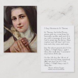 St. Therese Jesus Crucifix Novena Holy Card
