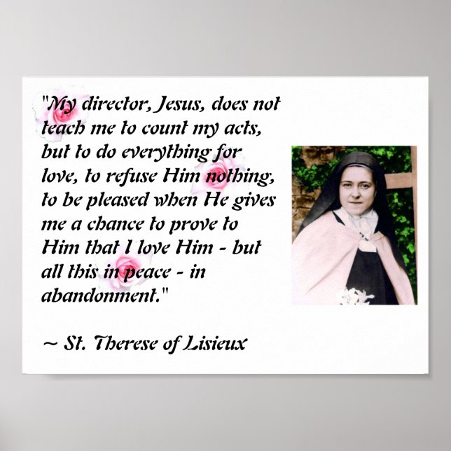 St Therese "Mon réalisateur Jésus..." affiche (Devant)