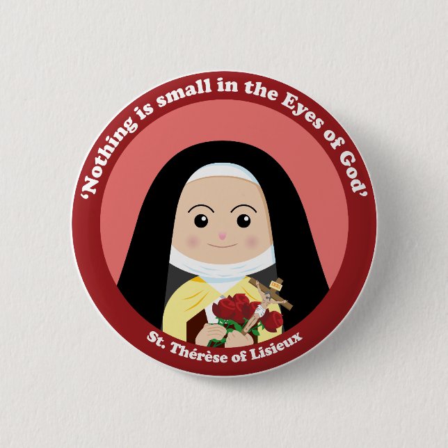 St. Thérèse of Lisieux 2 Inch Round Button (Front)