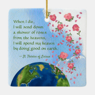 St. Therese of Lisieux (BJE 01; Europe/Africa) Ceramic Ornament