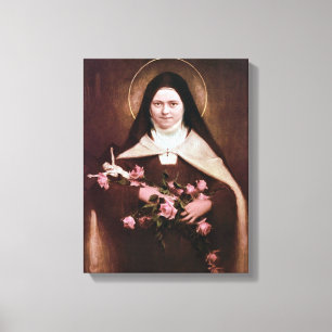 St Therese of Lisieux Devotional Image. Canvas Print