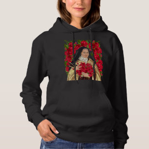St Therese Of Lisieux Flower Rose Christian Cathol Hoodie