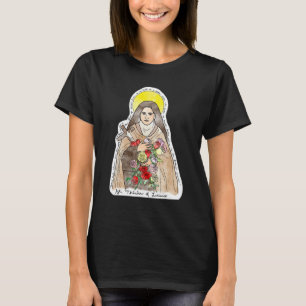 St Therese Of Lisieux Kids Little Flower Rose Cath T-Shirt