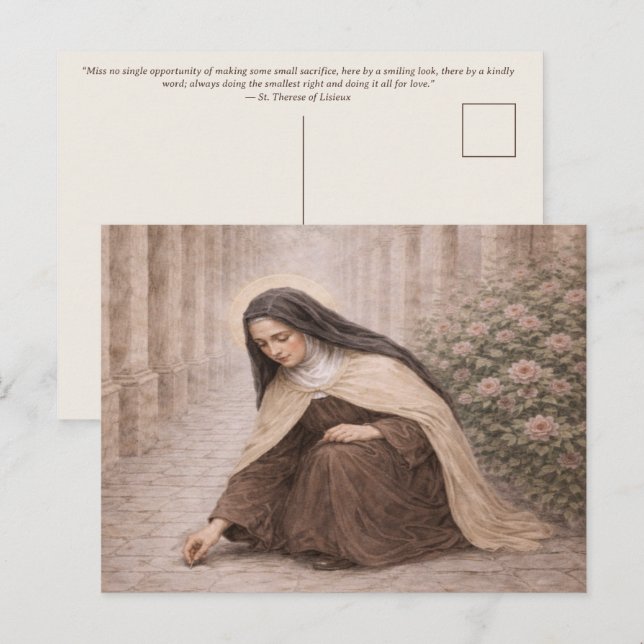 St. Therese of Lisieux "Little Way"  Postcard (Front/Back)