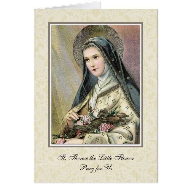 St. Therese of Lisieux Roses Vintage Religious (Front)