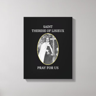 St. Therese of Lisieux T-Shirt Saint Little Flower Canvas Print