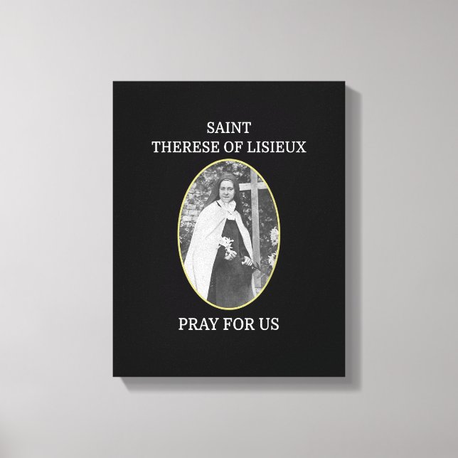 St. Therese of Lisieux T-Shirt Saint Little Flower Canvas Print (Front)