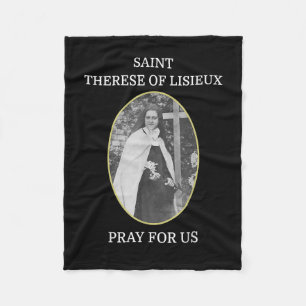 St. Therese of Lisieux T-Shirt Saint Little Flower Fleece Blanket