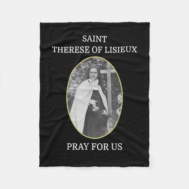 St. Therese of Lisieux T-Shirt Saint Little Flower Fleece Blanket (Front)