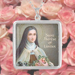 St. Therese of Lisieux the Little Flower (BJE 01) Silver Plated Necklace<br><div class="desc">Affectionately known as ‘The Little Flower, ’ St. Thérèse of Lisieux (1873-1897), who was canonized in 1925, is one of the most beloved saints of the Catholic Church. Thérèse, the youngest of the Martin children, was born into a devout French family: Both her parents Louis (1823-1894) and Zélie Martin (1831-1877)...</div>