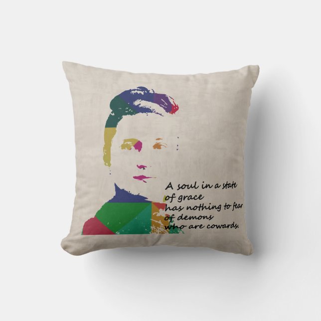St. Therese of Lisieux   Throw Pillow (Front)