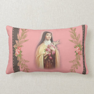 St. Therese the Little Flower Lumbar Pillow
