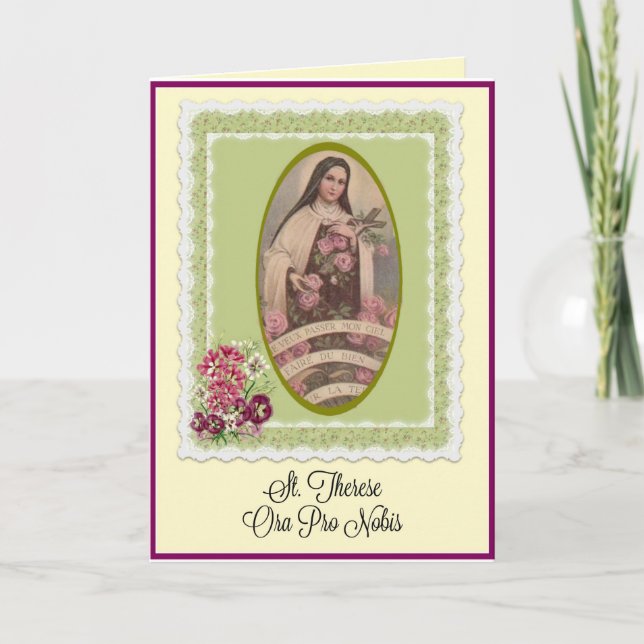 St.Therese the Little Flower Prayer Card (Front)