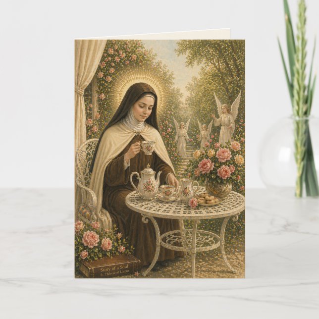 St Therese Trust in Merciful Love Catholic  Card (Front)