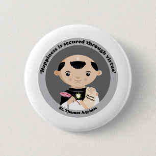 St. Thomas Aquinas 2 Inch Round Button