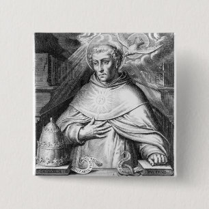 St. Thomas Aquinas 2 Inch Square Button