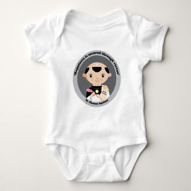St. Thomas Aquinas Baby Bodysuit (Front)