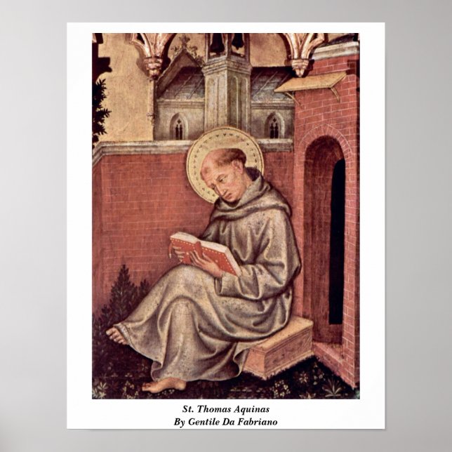 St. Thomas Aquinas By Gentile Da Fabriano Poster (Front)