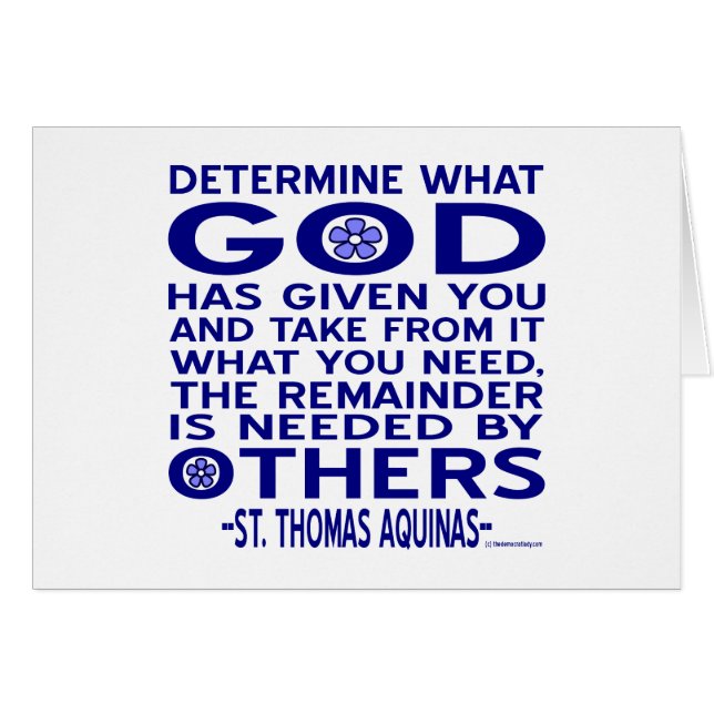 St. Thomas Aquinas Quote (Front Horizontal)