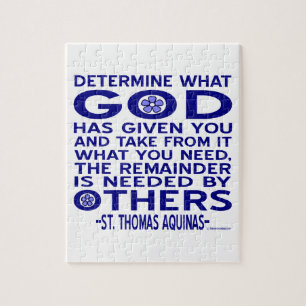 St. Thomas Aquinas Quote Jigsaw Puzzle