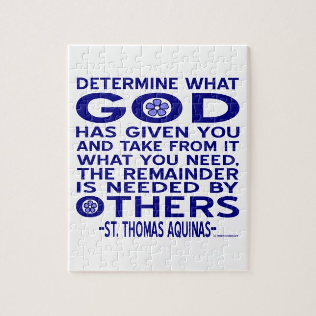St. Thomas Aquinas Quote Jigsaw Puzzle (Vertical)