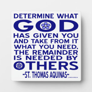 St. Thomas Aquinas Quote Plaque