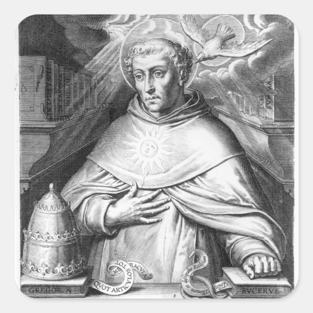 St. Thomas Aquinas Square Sticker (Front)