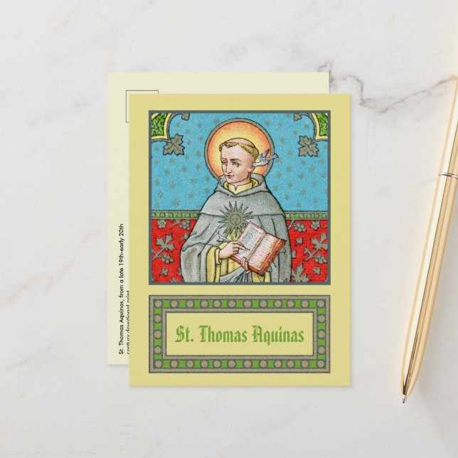St. Thomas Aquinas (VVP 002) Postcard (Front/Back In Situ)