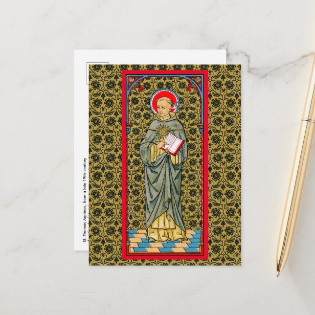 St. Thomas Aquinas (VVP 003) Postcard (Front/Back In Situ)