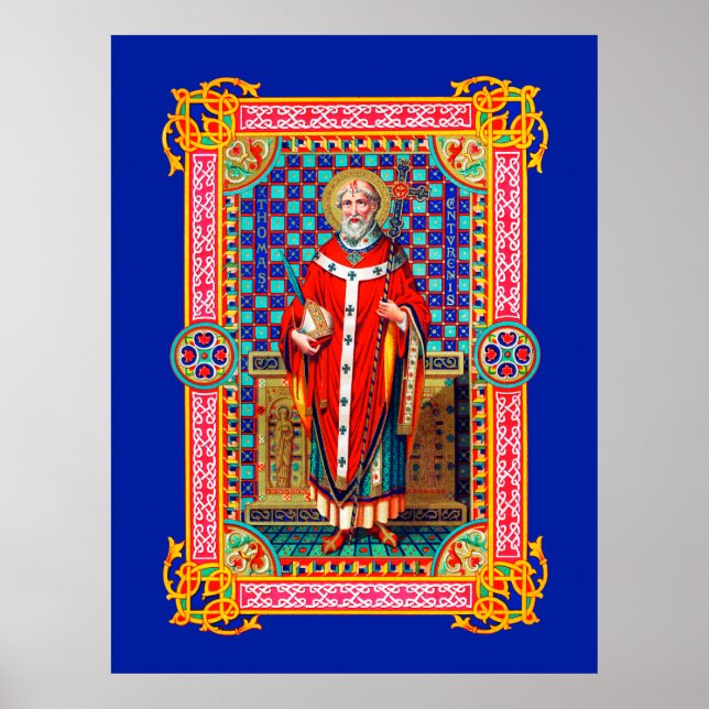 St. Thomas Becket dans Red Chasuble (K 34) Poster (Devant)