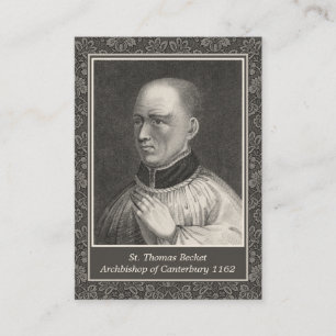 St Thomas Becket de carte sainte de prière de