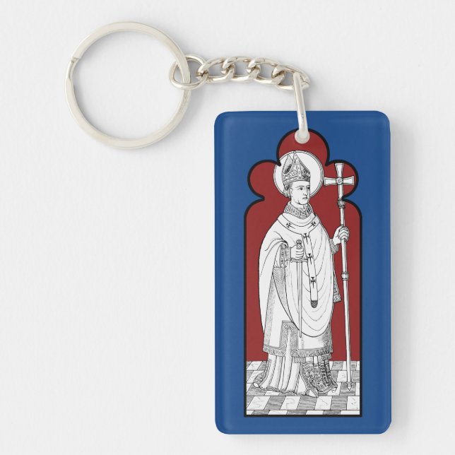 St. Thomas Becket Holding a Sword (M 033) Keychain (Front)