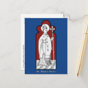 St. Thomas Becket Holding a Sword (M 033) Postcard