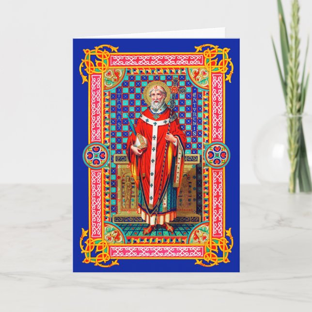 St. Thomas Becket in Red Chasuble (K 34) Card (Front)