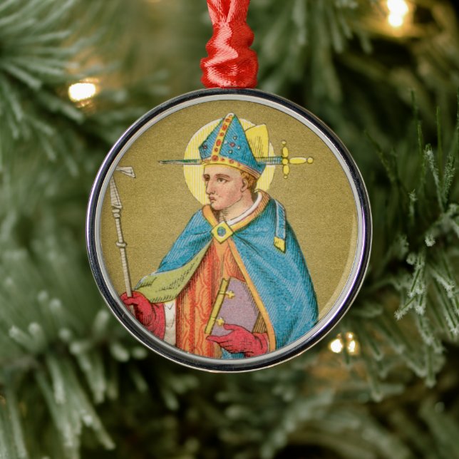 St. Thomas Becket with Sword in Mitre (P 005) Metal Ornament (Tree)
